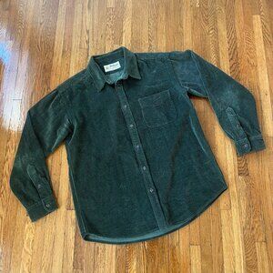 Mollusk California Forest Green Corduroy Button-Up Shirt - Men's Medium